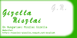 gizella miszlai business card